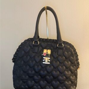 Betsey Johnson Black Heart Satchel